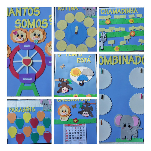 7 Cartaz Sala Aula Eva Safari Escola Decoração Recurso 7c