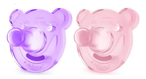 Chupetas Philips Avent Soothie Kit C/ 2un Frete Grátis Rosa 3+