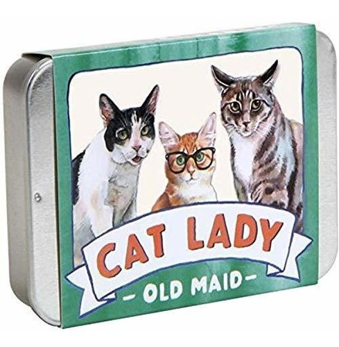 Juego De Cartas Para Niño Cat Lady Old Maid (cat Gifts For C