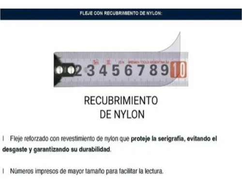 Cinta Métrica Auto-frenante Con Imán Bremen® 3mts Fleje 19mm