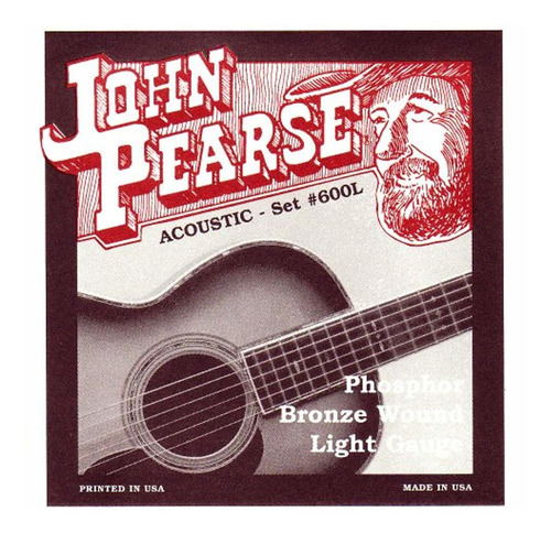 John Pearse 600l Fósforo Bronce Guitarra Acústica Cuerdas