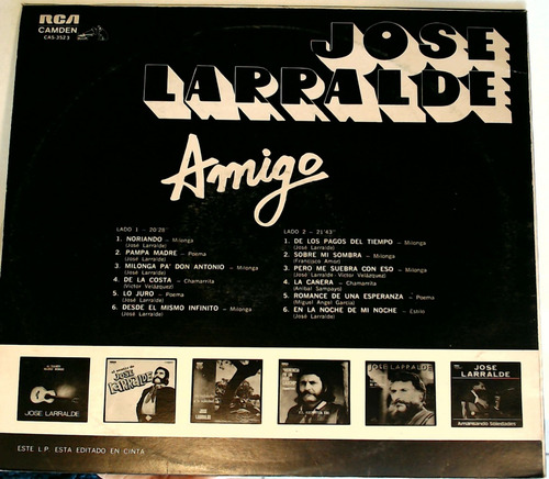 José Larralde - Amigo Vinilo (Usado)