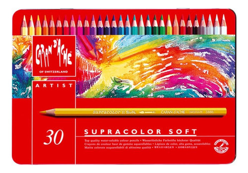 Lapiz Color Caran D'ache Supracolor X 30 Estuche De Lata