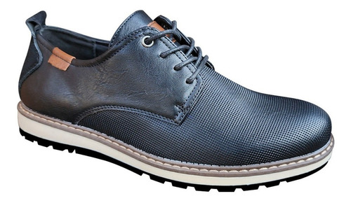 Zapato De Hombre Casual Oxford Cuero Pu Doble Textura - 7120