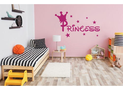 Vinil Decorativo Frase Princess Pegatinas Infantil