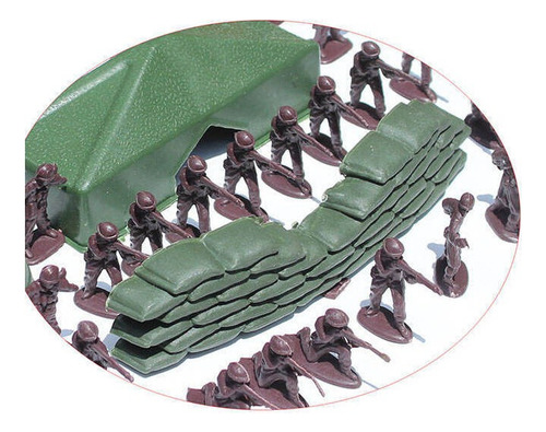 Para 100 Piezas Juegos Militares Combate Ejército Soldado