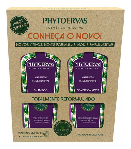 Kit Shampoo+condicionador Antiqueda Phytoervas 250ml