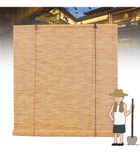Ocazi Persiana Bambu Retro Varilla Enrollabl Para Exterior X