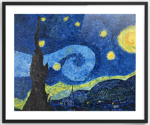Cuadro Pintura Al Oleo Noche Estrellada Van Gogh