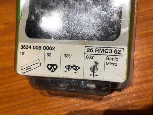 Repuesto Cadena Motosierra Stihl 16 Pulgadas 26 Rmc3 62 (Usado)