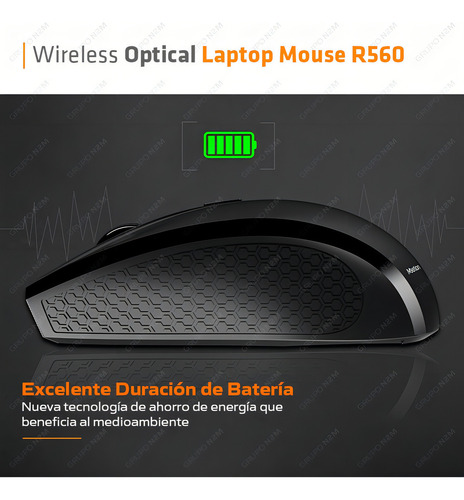Mouse Inalambrico Wireless 2.4ghz Black Meetion Mt-r560