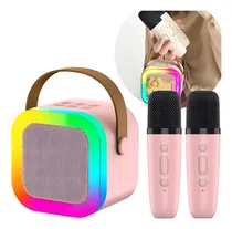 Comprar Parlante Karaoke Inalámbrico Con 2 Micrófonos Para Niños