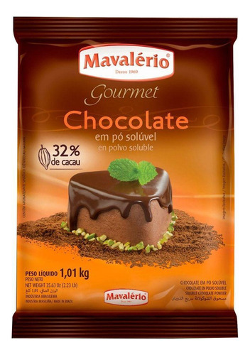 Chocolate Em Pó Solúvel 32 1kg Mavalério