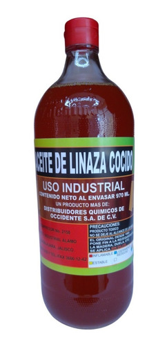 Aceite De Linaza Cocido Industrial 1l