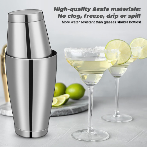 Juego De 6 Cocteleras Profesionales De Acero Inoxidable 18 Y