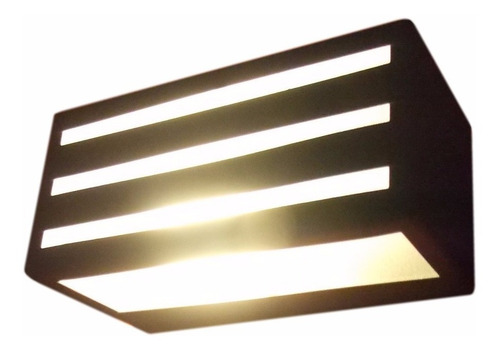 Imagen 4 de 7 de Lampara Bidireccional 1 Luz Pared Led Exterior E27 3001