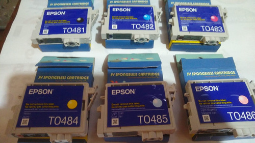 Bb- 6 Cartuchos Epson To481  Vazios Para Recarregar 1º Vez