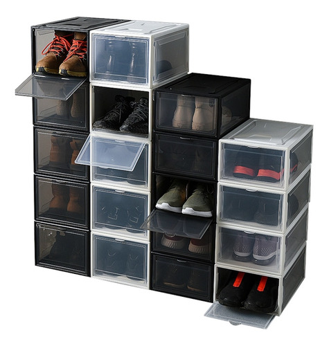 Organizador De Zapatos Acrílico Premium Pack 10 Transparente