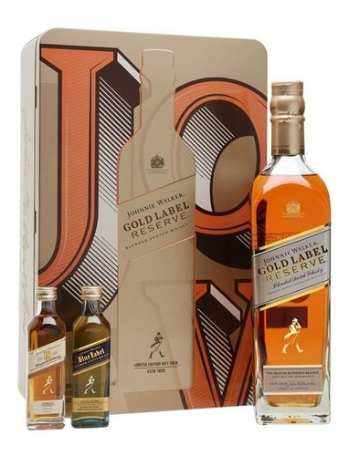 Whisky Johnnie Walker Gold Label Reserve 750ml+ 2 Miniaturas