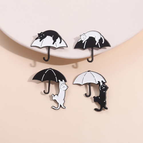 Broche Combinado Estilo Gato De Dibujos Animados, Serie Cute