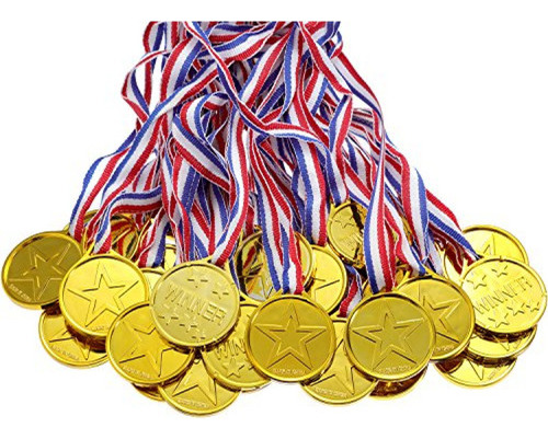 48 Piezas De Medallas De Ganador De Plástico Para Niños, M