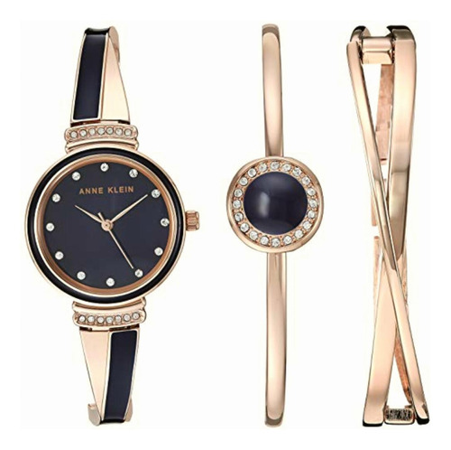 Reloj Anne Klein Crystal Accented Set Con Pulsera Para