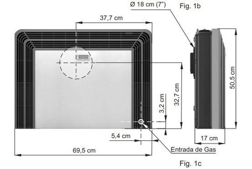 Estufa Eskabe Titanio Tiro Balanceado 5000 Kcal/h Termostato