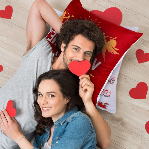 Conjunto De 6 Cubiertas De Almohadas Del Día De San Valentín