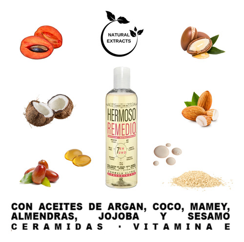 2 Serum Capilar Oleo Termo Protector Con Aceite Argán 7 En 1