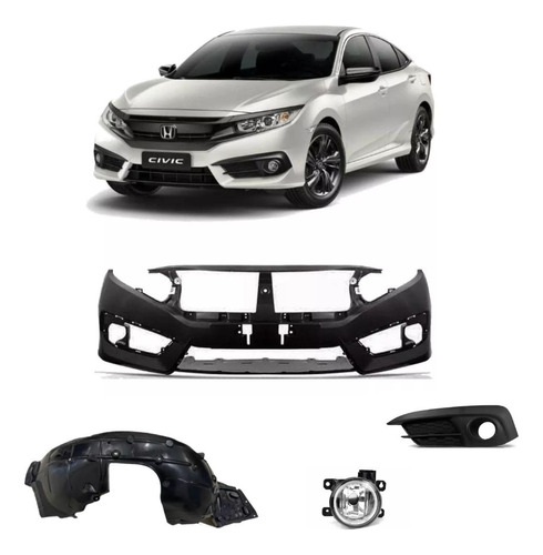 Kit Parachoque Dianteiro Honda Civic 2017 2018 2019 G10