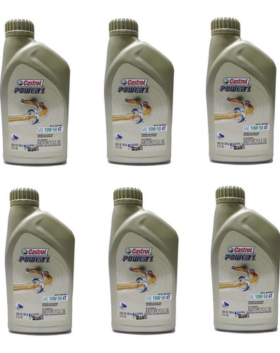 Aceite Sintetico Moto Castrol Power 10w50 Caja Con 6 /946ml