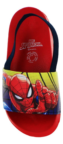 Marvel Spiderman Sandalia Sueco Playa Plastic Rojo Niño 8450