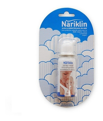 Spray Nasal Descongestionante Nariklin,  Agua De Mar 50 Ml