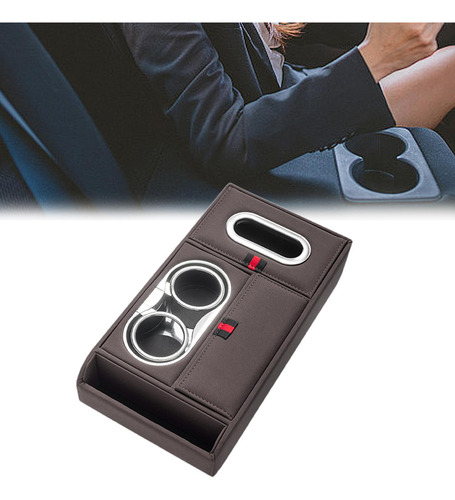 Caja Organizadora Para Reposabrazos De Automóvil, Marrón