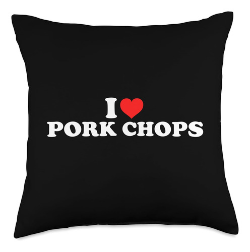 I Love Chuletas De Cerdo, Almohada De 18.0 X 18.0 In, Multic