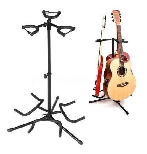 Soporte Tripode Triple De Guitarra Bajo Parquer De Piso