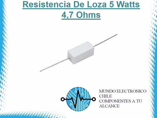 2 X Resistencia De Loza 5 Watts 5 W 4r7 4.7 Ohms