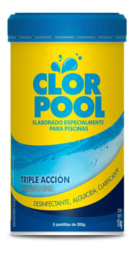 Cloro Solido Clor Pool Triple Acción 8 Unidades