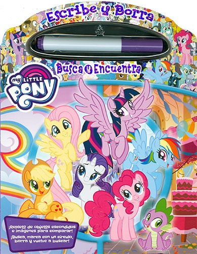 Libro Hasbro Mi Pequeño Pony Escribe Y Borra - Busca Y Enc.