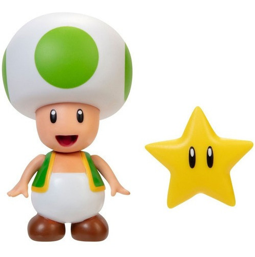 Muñeco Super Mario Figura Green Toad Articulada 10cm 40457