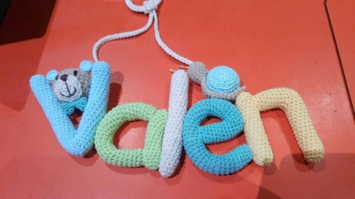 Nombres Tejidos Al Crochet Personalizable (precio Por Letra)