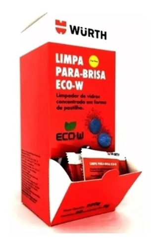 Limpa Para-brisa Em Pastilha Eco - Wurth 5g ( 50 Unidades )