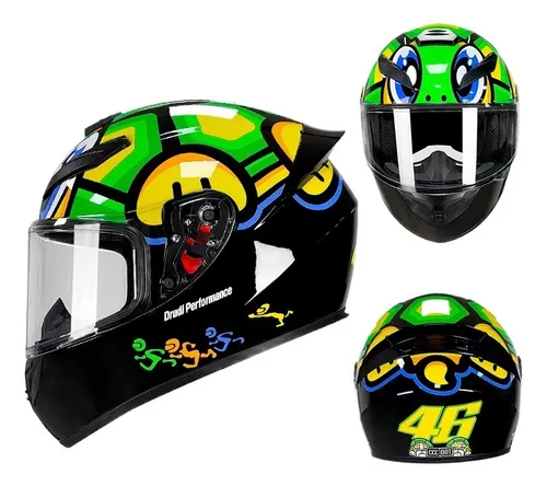 Funda Para Casco De Moto Con Diseño De Tortuga Verde, Universal, Para Adultos, Marca HelmetCover
