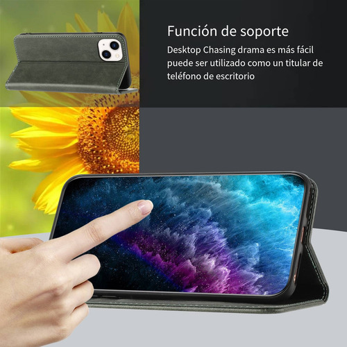 Funda Tipo Cartera Magnética Con Función Atril Para Motorola G24 4g, G04, E14, 4g, Bloqueo Rfid