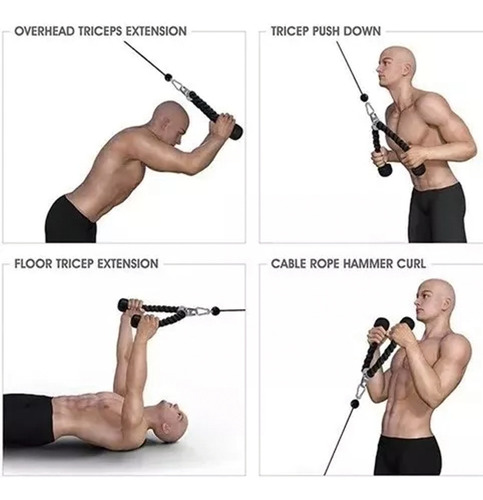 Tzawhst Cuerda/retractor De Entrenamiento De Tríceps Para Gimnasio