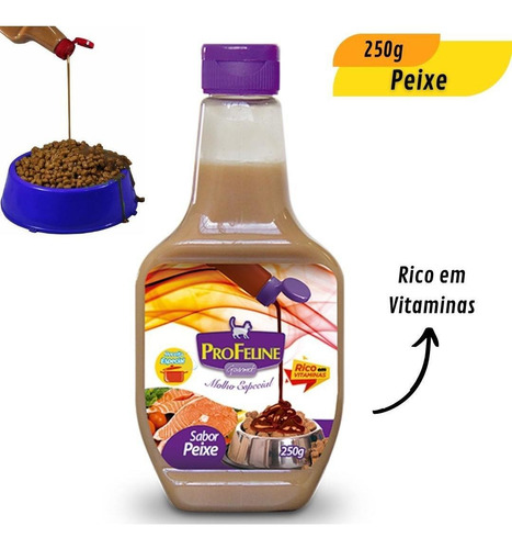 Molho Para Ração Gatos Sabor Peixe 250g Prófeline