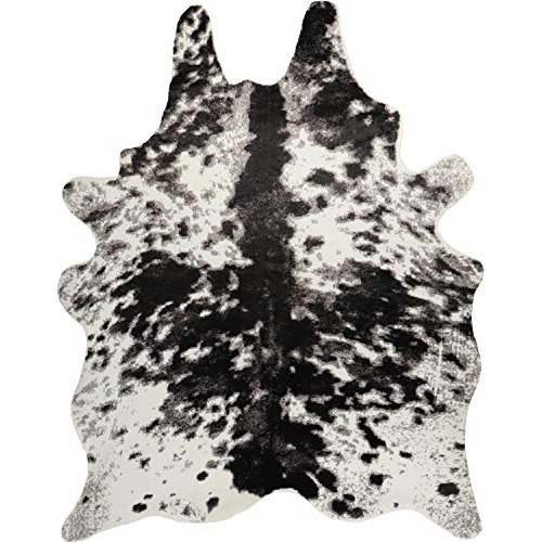 Yincimar Vaca Ocultar Rug Faux Cowhide Rug Negro Y 89ctc