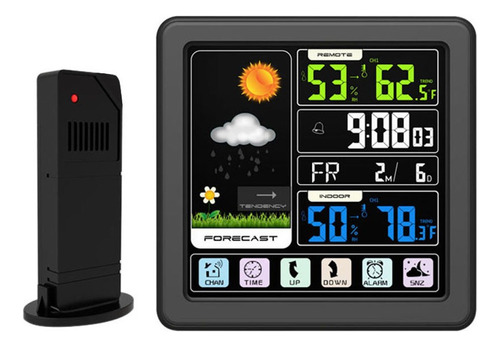 Termómetro Weather Station Touch Para Interiores Con Higróme