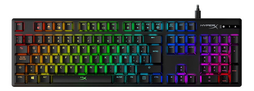 Teclado Gamer Hyperx Alloy Origins Qwerty Red Español Negro 