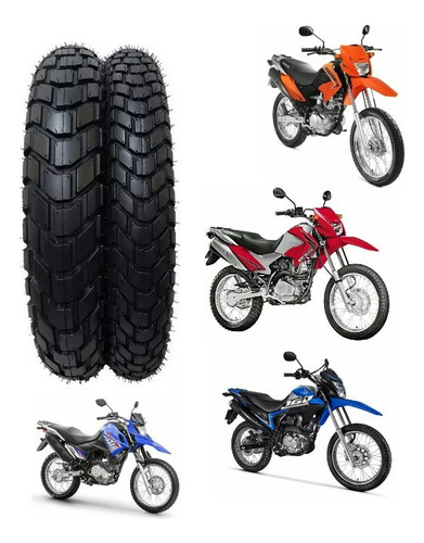 Par Pneu Moto Bros Xre Crosser Medidas 110/90-17 + 90/90-19